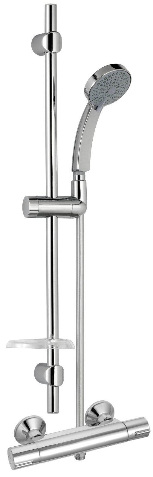 Душевой комплект с термостатическим смесителем, ручной душ 90 мм Jacob Delafon JULY E5493-CP