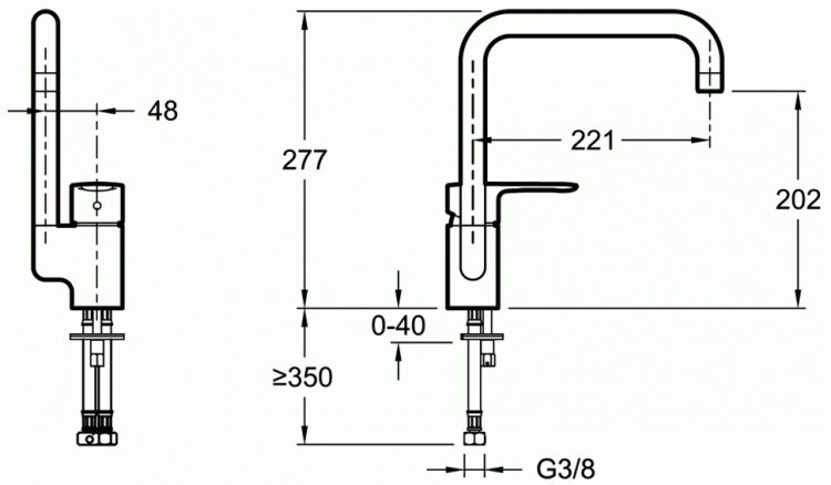 Смеситель для кухни Jacob Delafon July E5243-CP