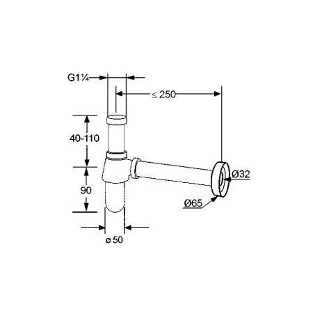 Сифон для раковины Kludi 1010505-00