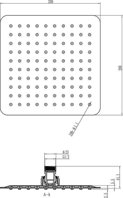 Верхний душ Ravak Chrome 982.01