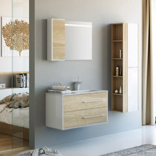 Тумба под раковину Aqwella Маями 90 подвесная