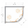 Душевой уголок RELAX-304-RH-2 Cezares RELAX-304-RH-2-120/90-C-BORO