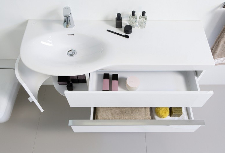 Тумба под раковину Laufen Palace New 90 подвесная 2 ящика 1 дверца