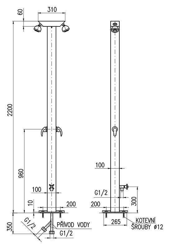 Душевая панель Rav Slezak Z2110