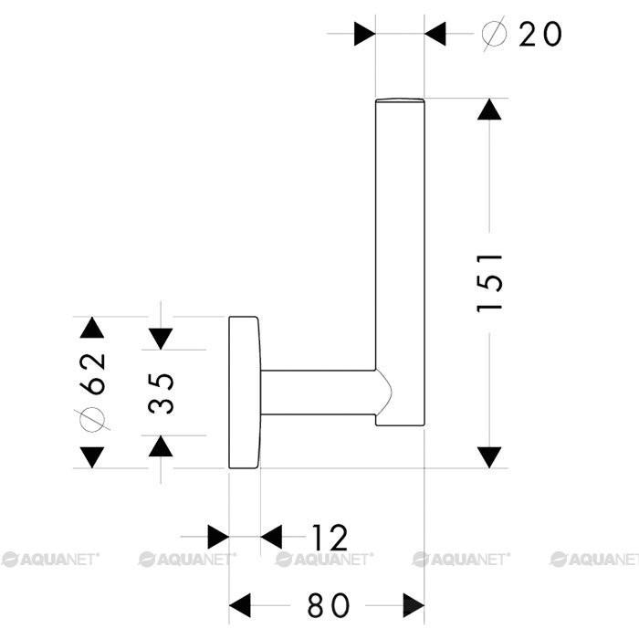Держатель туалетной бумаги Hansgrohe Logis 40517000