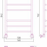 Полотенцесушитель водяной Стилье Аксиома-20 800х500 Без покрытия