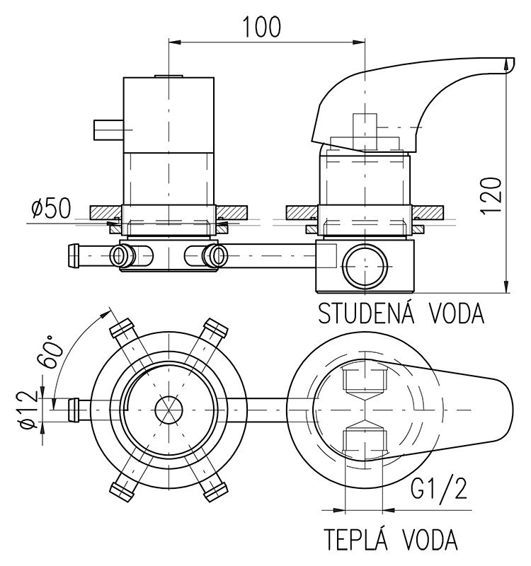 Смеситель для ванны Rav Slezak 5 X582