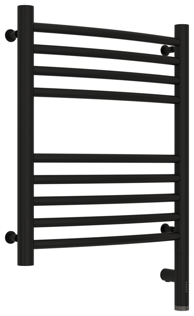 Полотенцесушитель электрический Сунержа Богема 3.0 выгнутая 500х400 МЭМ правый Матовый чёрный