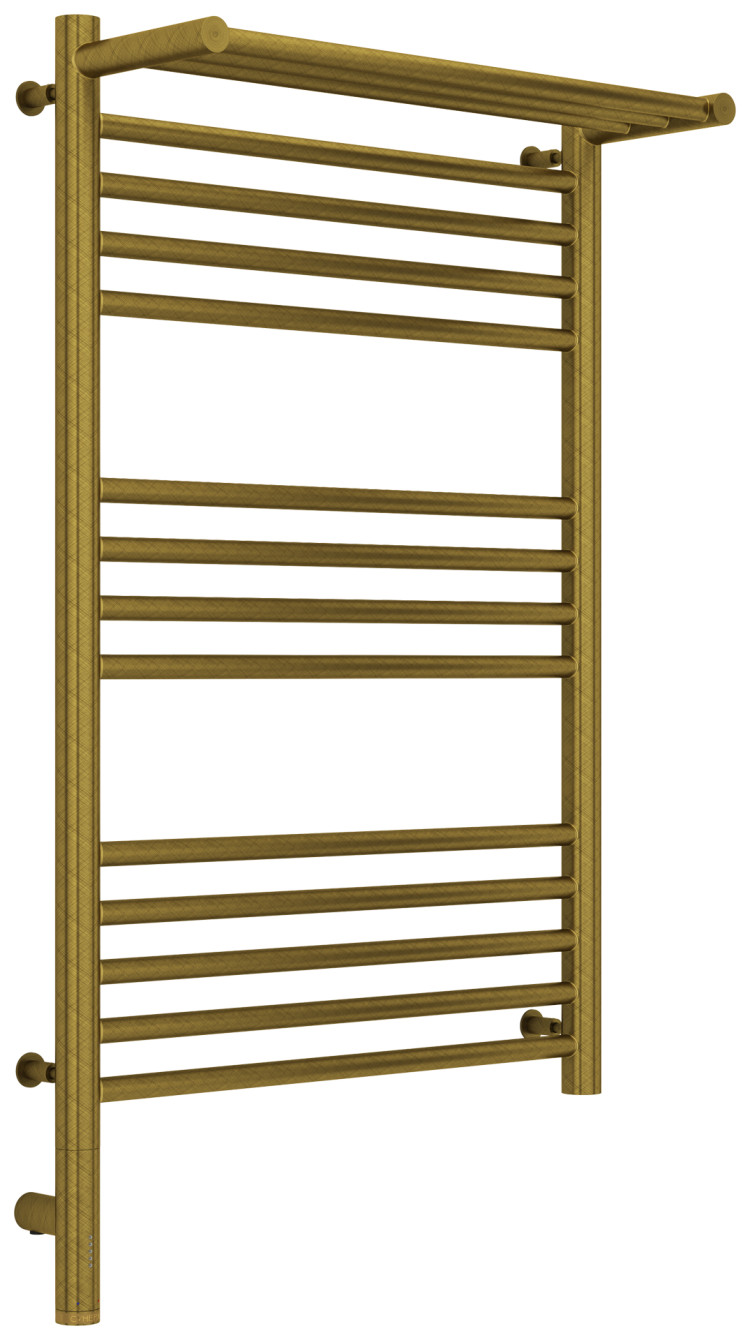 Полотенцесушитель электрический Сунержа Богема с полкой 3.0 800х500 / МЭМ левый Состаренная бронза