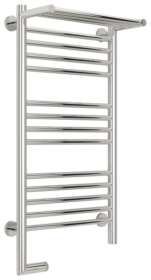 Полотенцесушитель электрический Сунержа Богема с полкой 2.0 800х400 МЭМ левый RAL 7011 Железно-серый