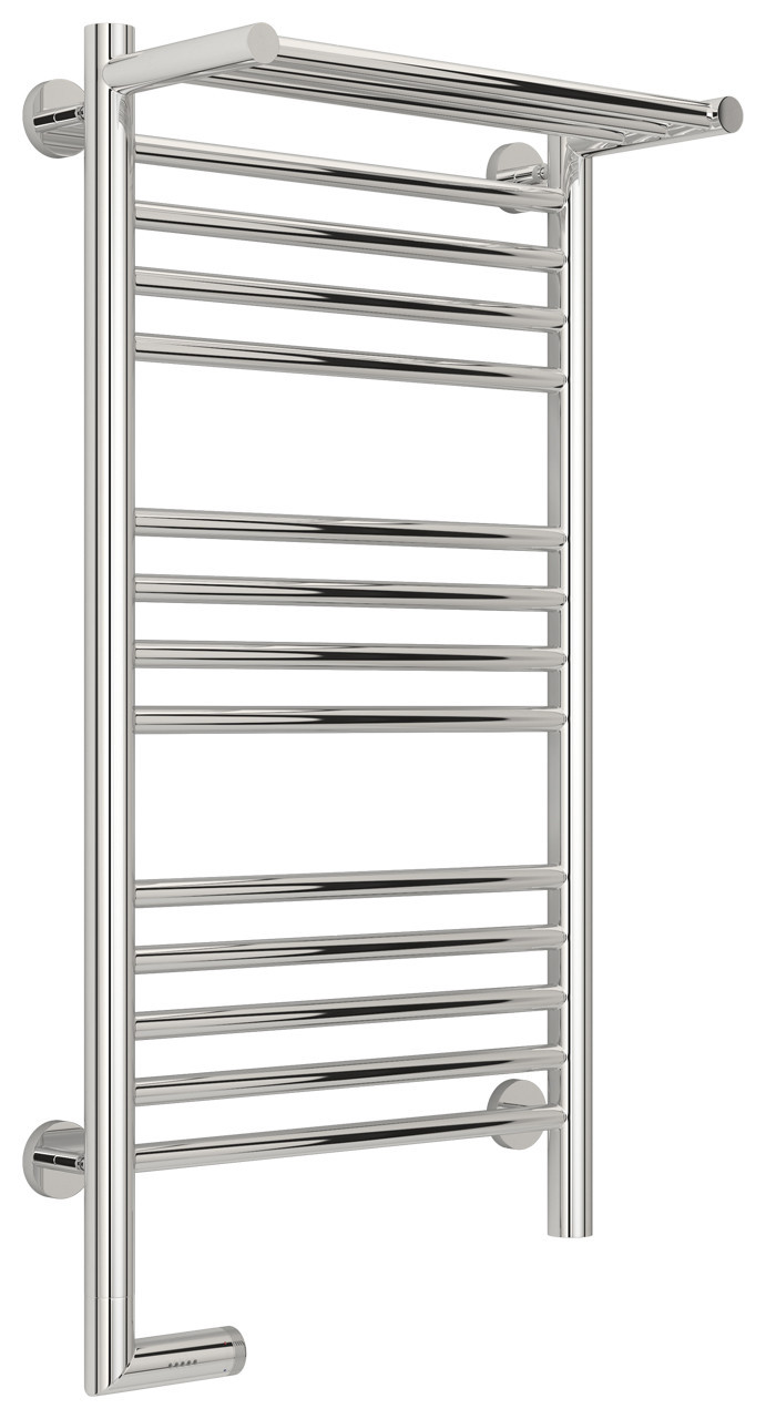 Полотенцесушитель электрический Сунержа Богема с полкой 2.0 800х400 МЭМ левый RAL 7011 Железно-серый