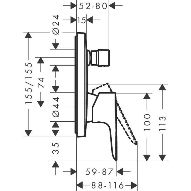 Смеситель для душа Hansgrohe Talis E 71745000