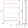 Полотенцесушитель электрический Сунержа Галант 2.0 800х500 МЭМ правый Без покрытия