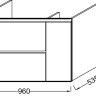 Мебель для раковины 100 см Jacob Delafon SOPRANO EB1334-E10