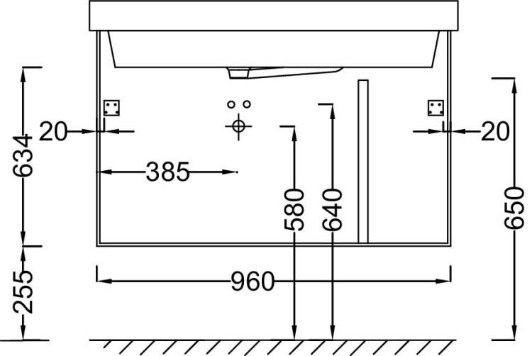 Мебель для раковины 100 см Jacob Delafon SOPRANO EB1334-E10