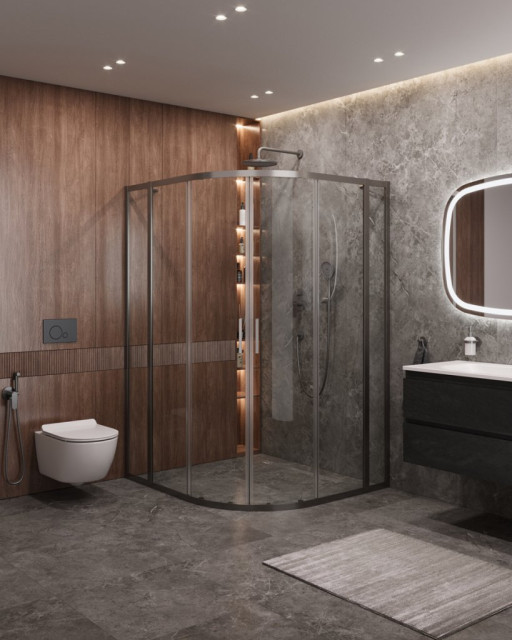 Душевой уголок MOLVENO-RH-22 Cezares MOLVENO-RH-22-120/110-C-GM-IV