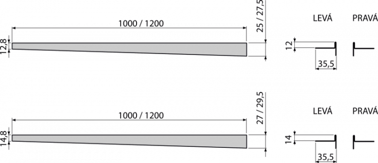 Pейка из нержавеющей стали для пола с уклоном, левая Alcadrain APZ901M