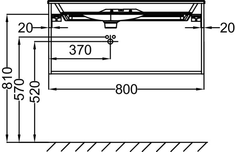 Мебель 80 см для раковины-столешницы 80 cм, белый блестящий Jacob Delafon NOUVELLE VAGUE EB3030-G1C