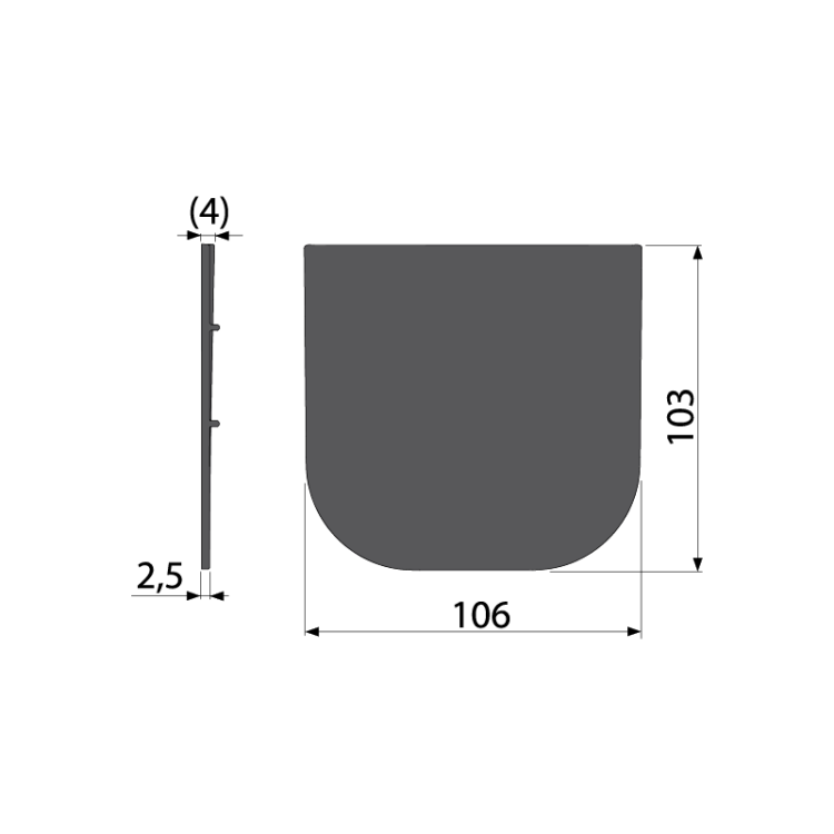 Заглушка для закрытия дренажного канала с торца Alcadrain AVZ-P009