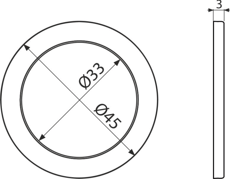 Прокладка состоящая из двух частей 6/4