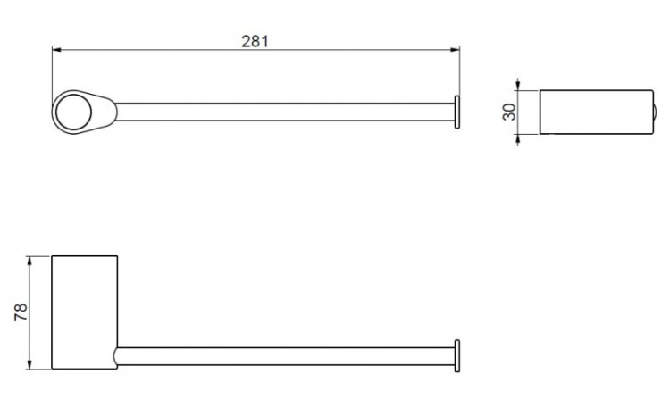 Полотенцедержатель Cezares AM-M-026-CR