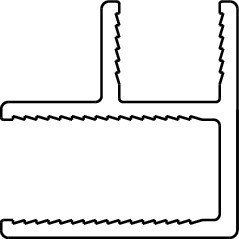 Внешний угловой профиль, серый блестящий Jacob Delafon PANOLUX E63005-GA
