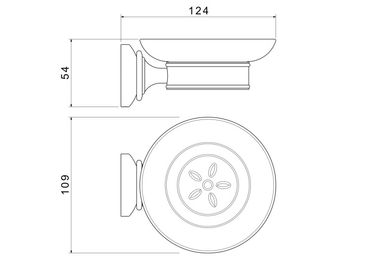 Мыльница Aquatek матовый черный AQ4503MB Классик