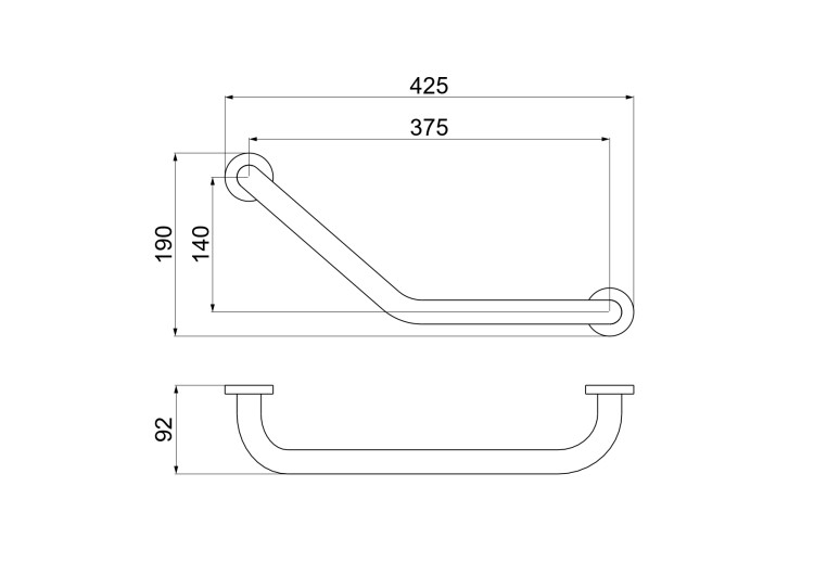 Поручень 425 мм Aquatek AQ4997CR