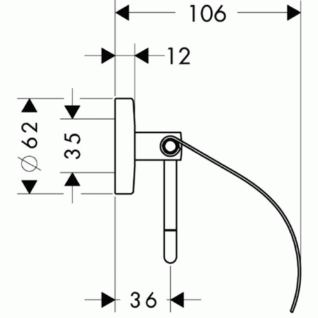 Держатель туалетной бумаги Hansgrohe Logis 40523000 с крышкой