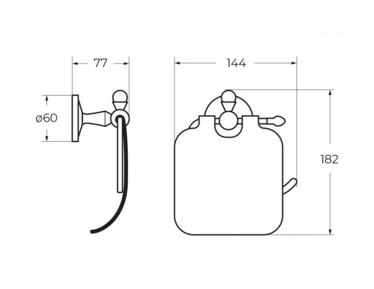 Держатель для туалетной бумаги подвесной ART&MAX AM-E-2683AL