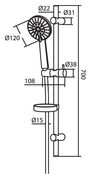 Душевой гарнитур Damixa Palace One 914100000