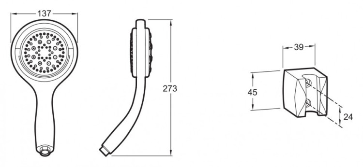Душевой гарнитур Jacob Delafon Flipside E15891-CP