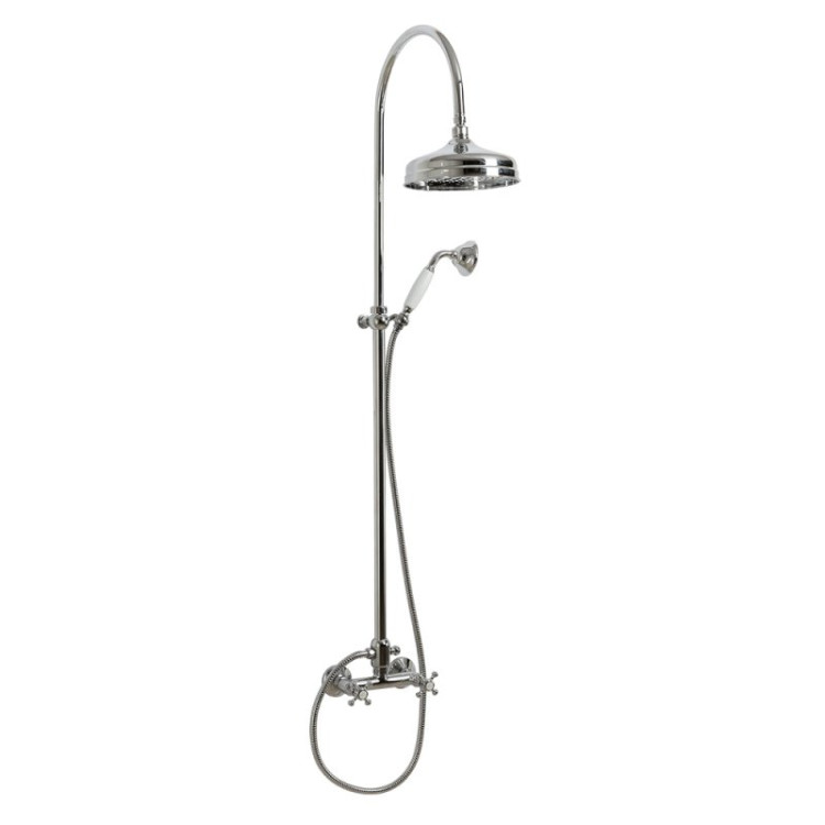 Душевая стойка со смесителем, верхним и ручным душем Cezares GOLF-CD-02-Bi