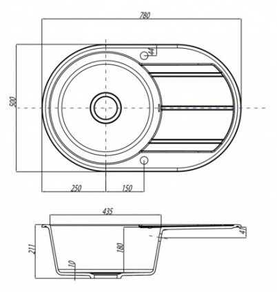 Кухонная мойка Акватон Амира