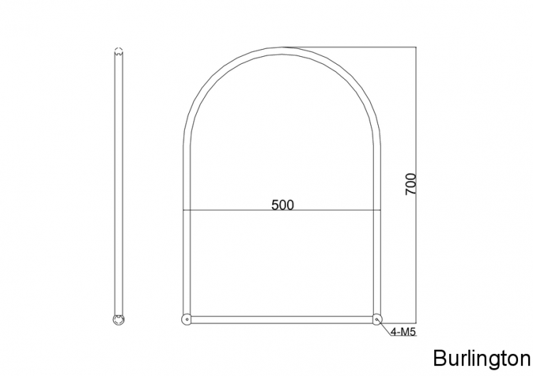 Зеркало с полукруглым верхом [A9 CHR]