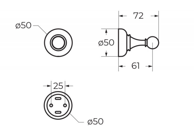 Крючок Cezares APHRODITE-HK2-02