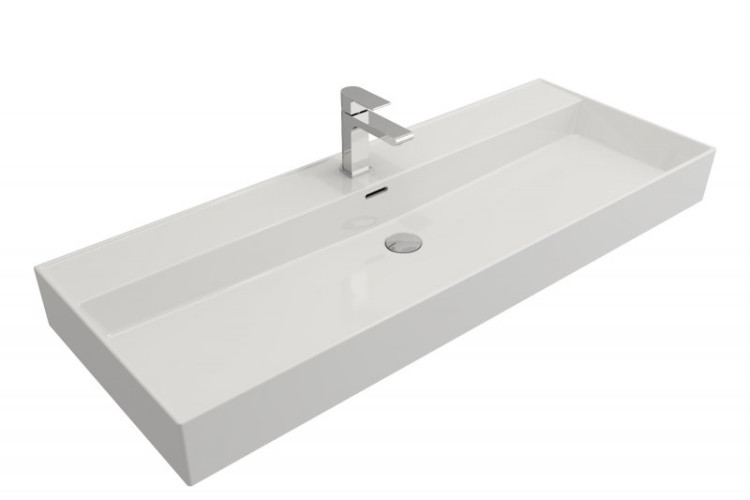 Раковина керамическая двойная 1200x465 Cezares CZR-MIL-120-2-LVB