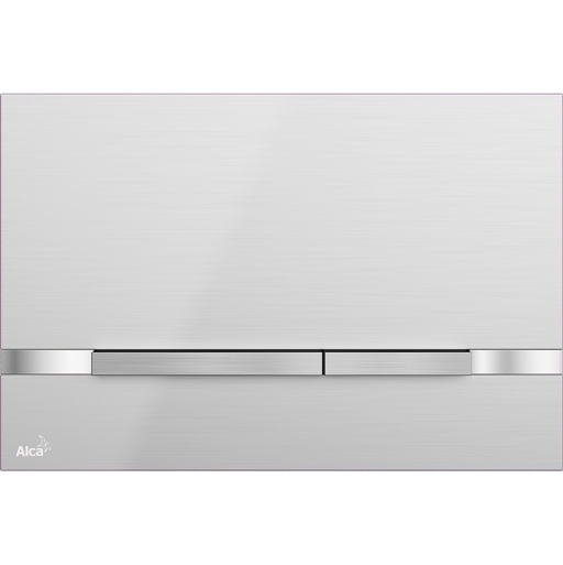 Кнопка управления для скрытых систем инсталляции, нержавеющая сталь-полумат/глянец Alcadrain Stripe Inox