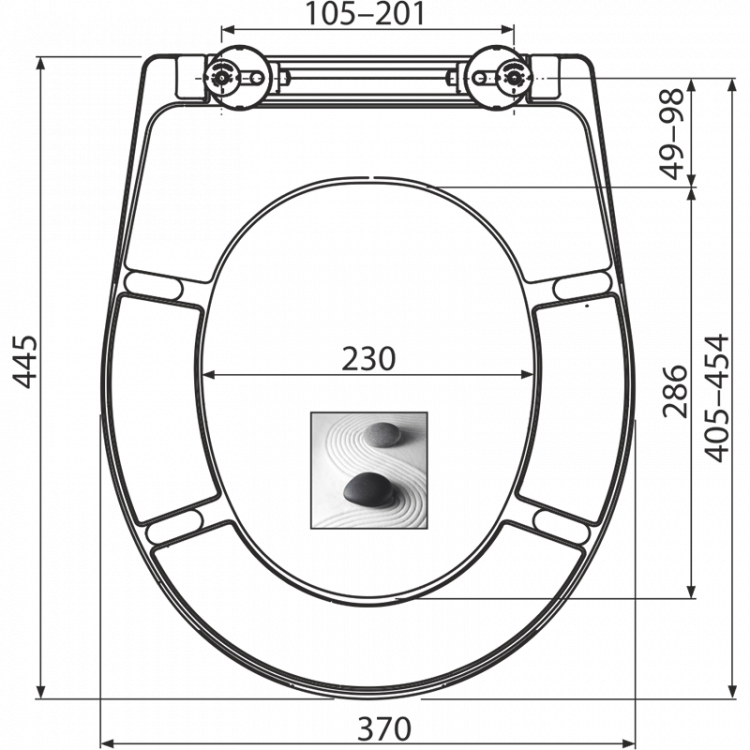 Сиденье для унитаза универсальное SOFTCLOSE, Дюропласт Alcadrain A604 ZEN