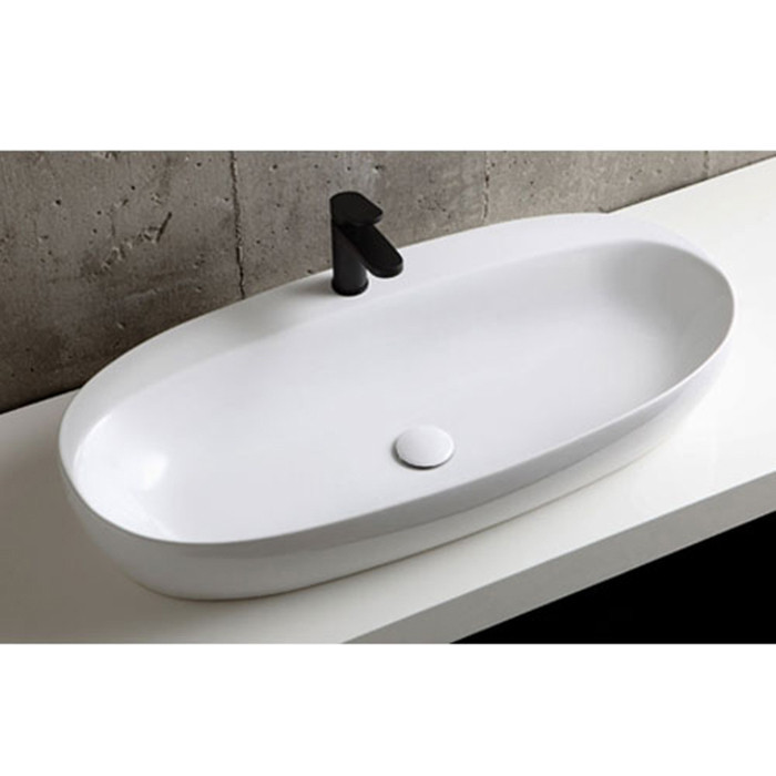 AZZURRA ELEGANCE Раковина 90х42 см, 1 отв., накладная, цвет: белый