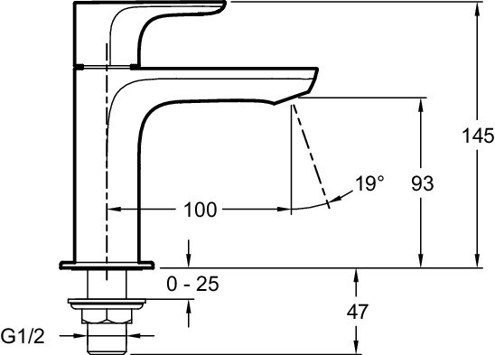 Кран холодной воды для раковины Jacob Delafon ALEO E72288-CP