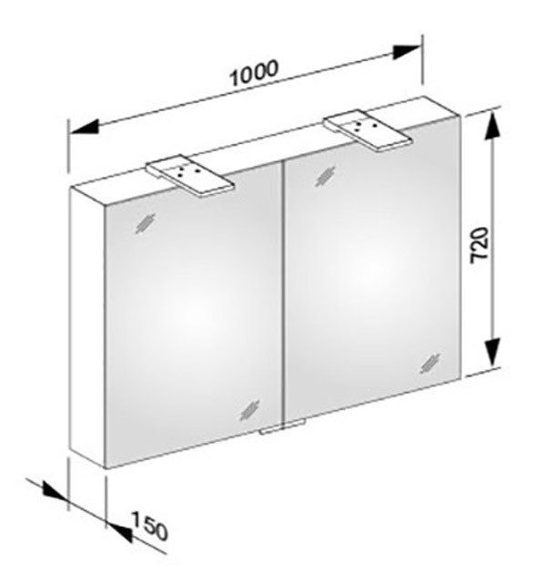 Зеркальный шкаф Keuco Royal 15 100 с подсветкой