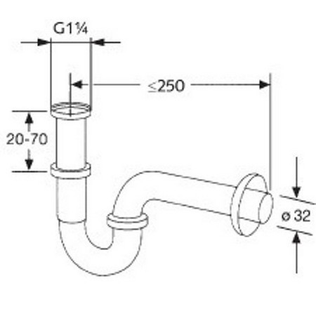 Сифон для раковины Kludi 1025005-00