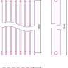 Отопительный радиатор Сунержа Эстет-00 1800х315 7 секций Матовый чёрный