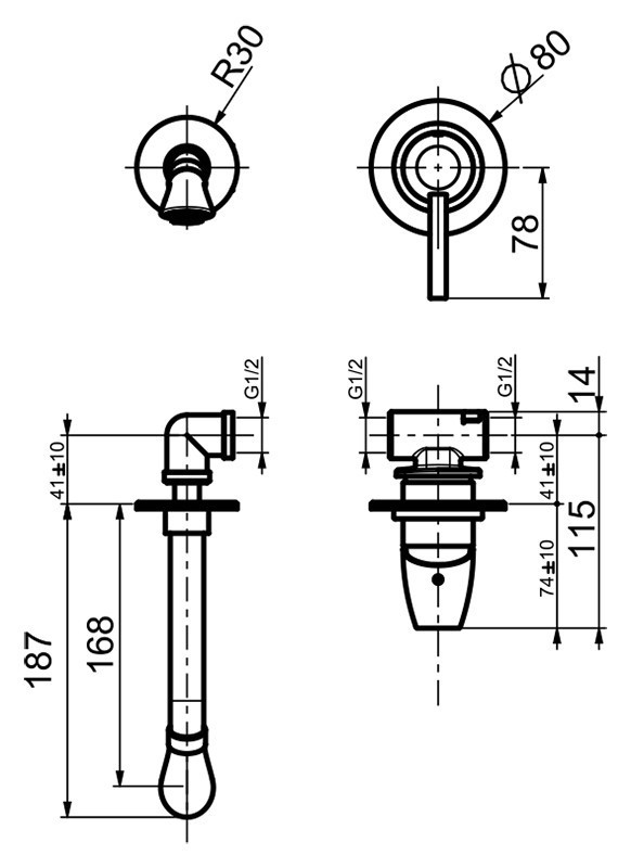 Смеситель для раковины Webert Opera moderna OE830606