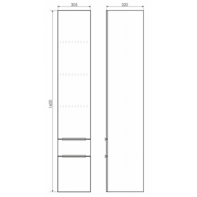 Шкаф пенал Comforty Самара 30