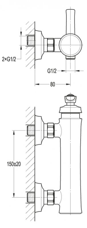 Смеситель для душа Cezares LIBERTY-F-D-01