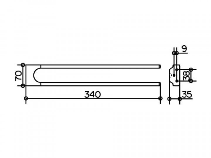 Полотенцедержатель Keuco Collection Moll 12719 010000