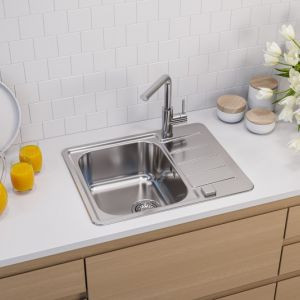 Мойка LINE MAX 110 SAT-90 610x500 в комплекте с сифоном 1130551