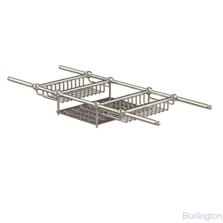 Полка-решётка на ванну раздвижная, НИКЕЛЬ [ARCA27 NKL]